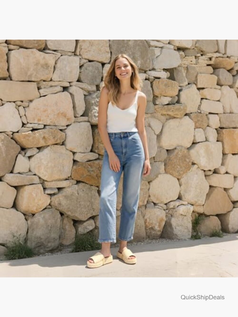 Platform Espadrilles Wedges Sandals Slide Cute Summer Beach Vacation - Picture 4 of 7